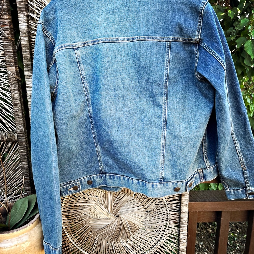 Navy demin Jacket. XL stretch, slightly faded rinse - Picture 4 of 6
